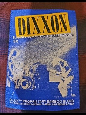 DIXXON Paramount D-Lux Performance Bamboo Shirt. Blue and Maroon Plaid